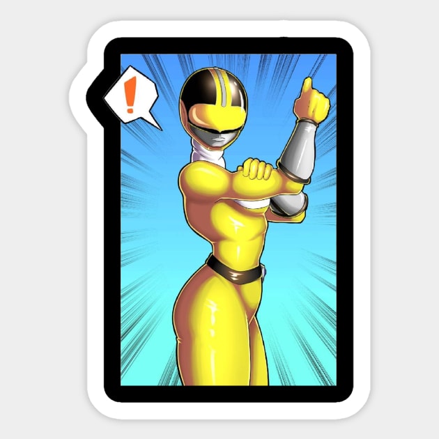 yellow ranger Sticker by fancy ghost